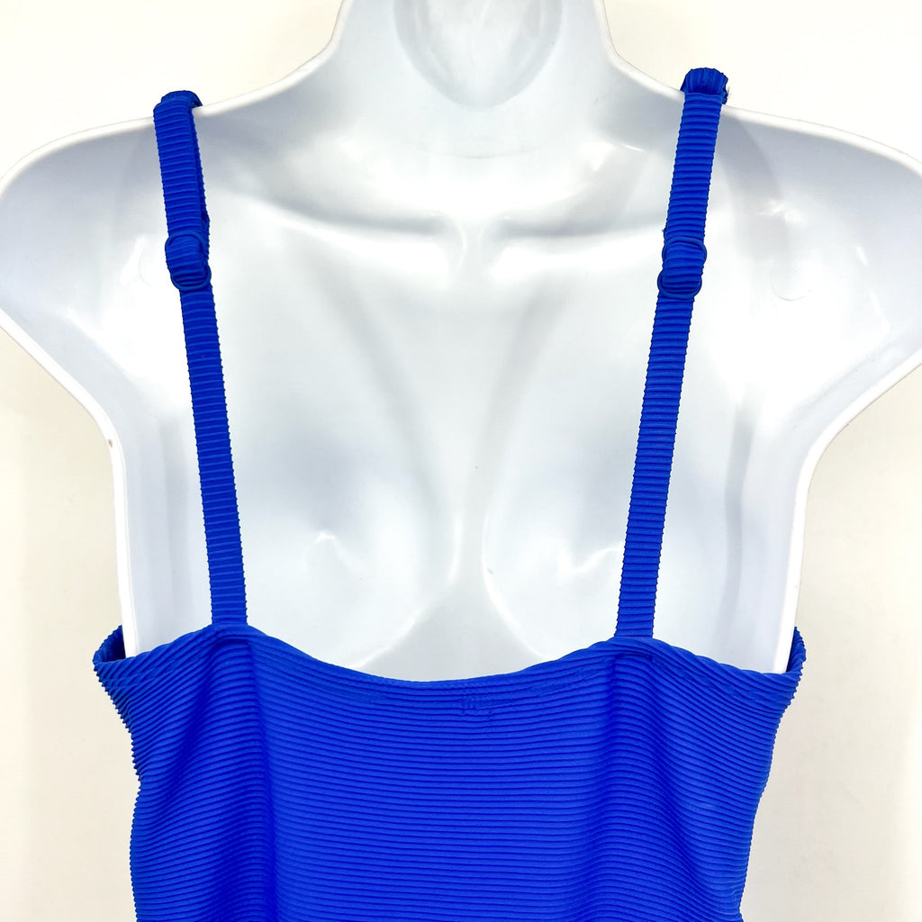 TOMMY BAHAMA Ocean Point V Neck One Piece Swimsuit Size 8 Beach Glass Blue NWT