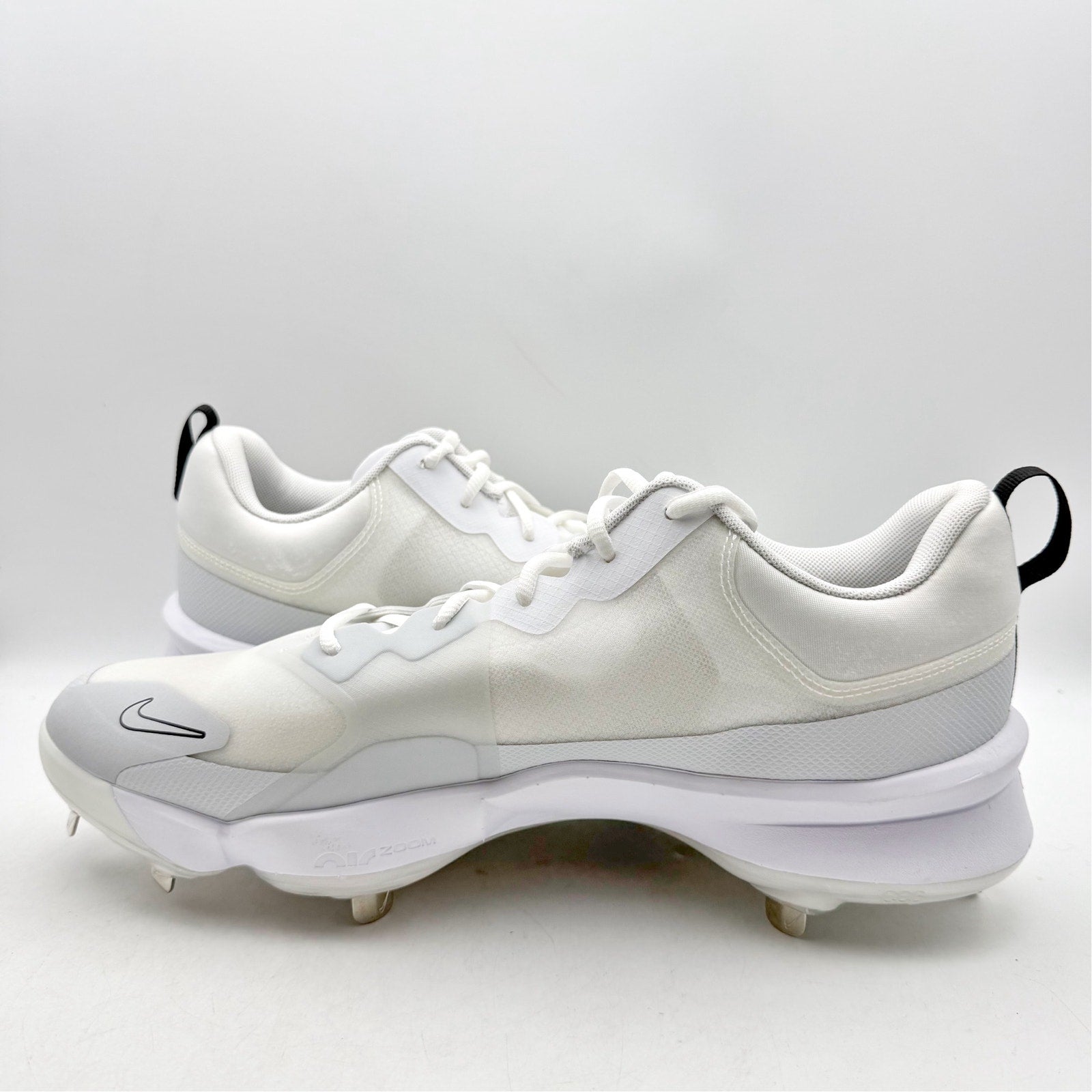 Nike Force Zoom Trout 9 Pro Low Metal Baseball Cleats Mens 14 White FB2907 NWOB
