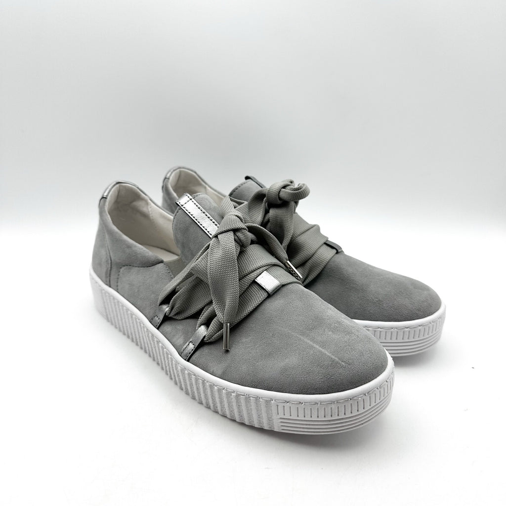 Gabor Womens 73.333.10 Casual Sneakers UK 5.5 US 8 Grey Stone Suede NWOB