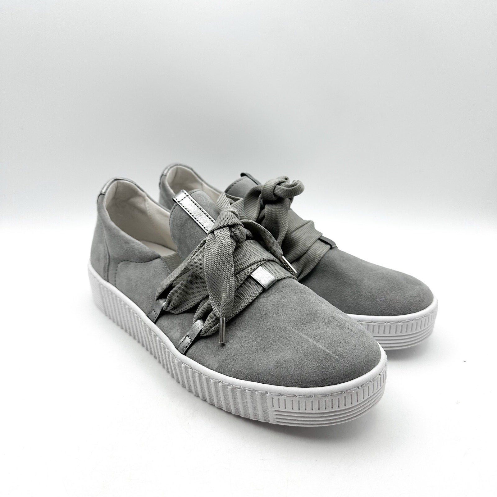 Gabor Womens 73.333.10 Casual Sneakers UK 5.5 US 8 Grey Stone Suede NWOB