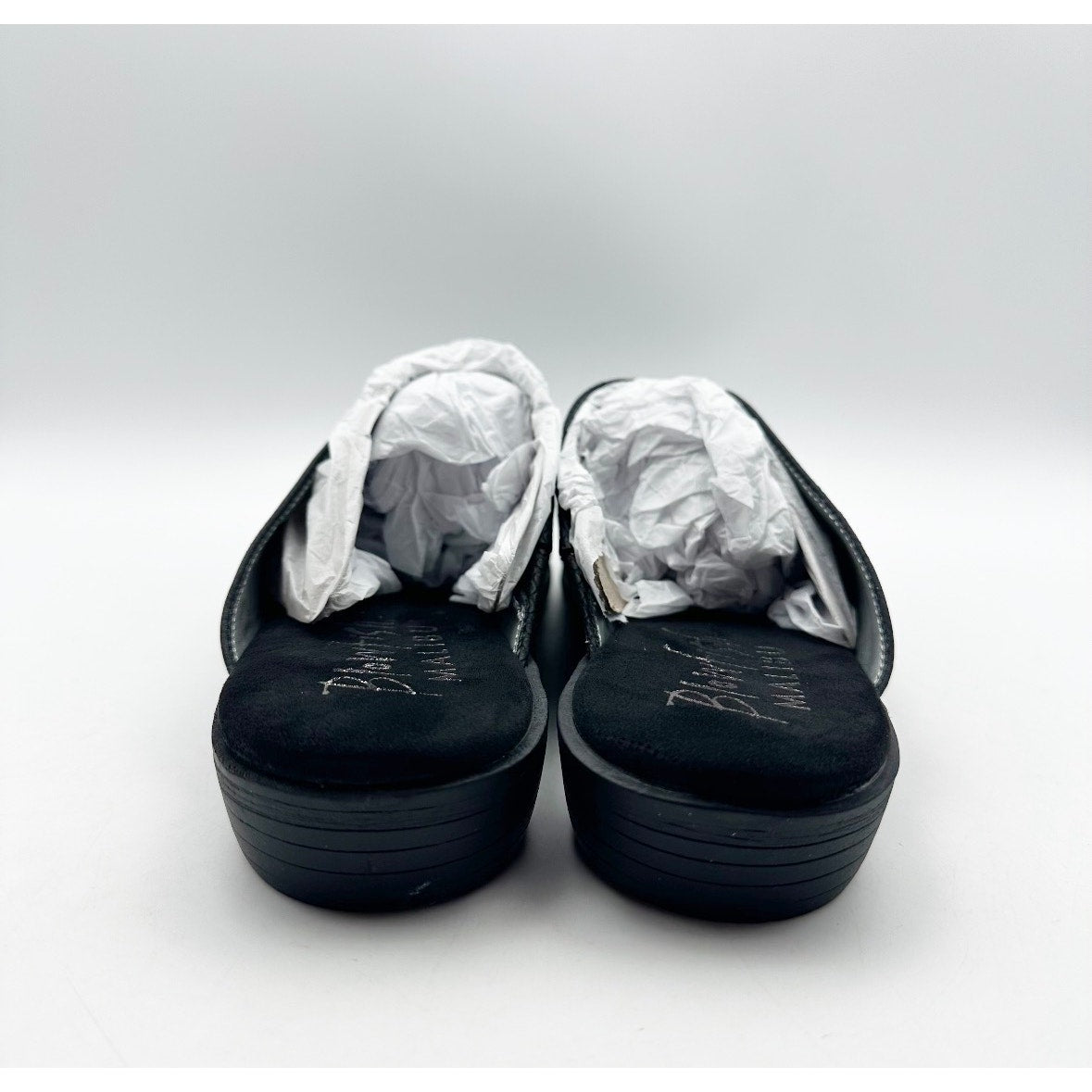 Blowfish Malibu Womens Hazel Mules Size 8.5 M EU 39 Black Vegan Leather NIB