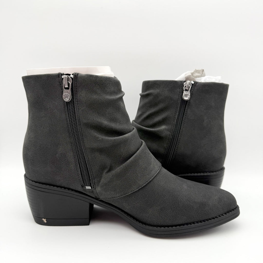 Blowfish Malibu Womens Riley Ankle Bootie US 10 M EU 40.5 Black Vegan Suede NIB