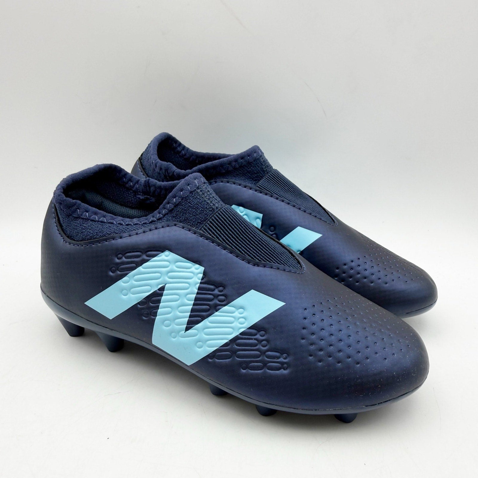 New Balance Kids Tekela Magique FG V4+ Football Cleats US 12 EU 30 Navy NIB
