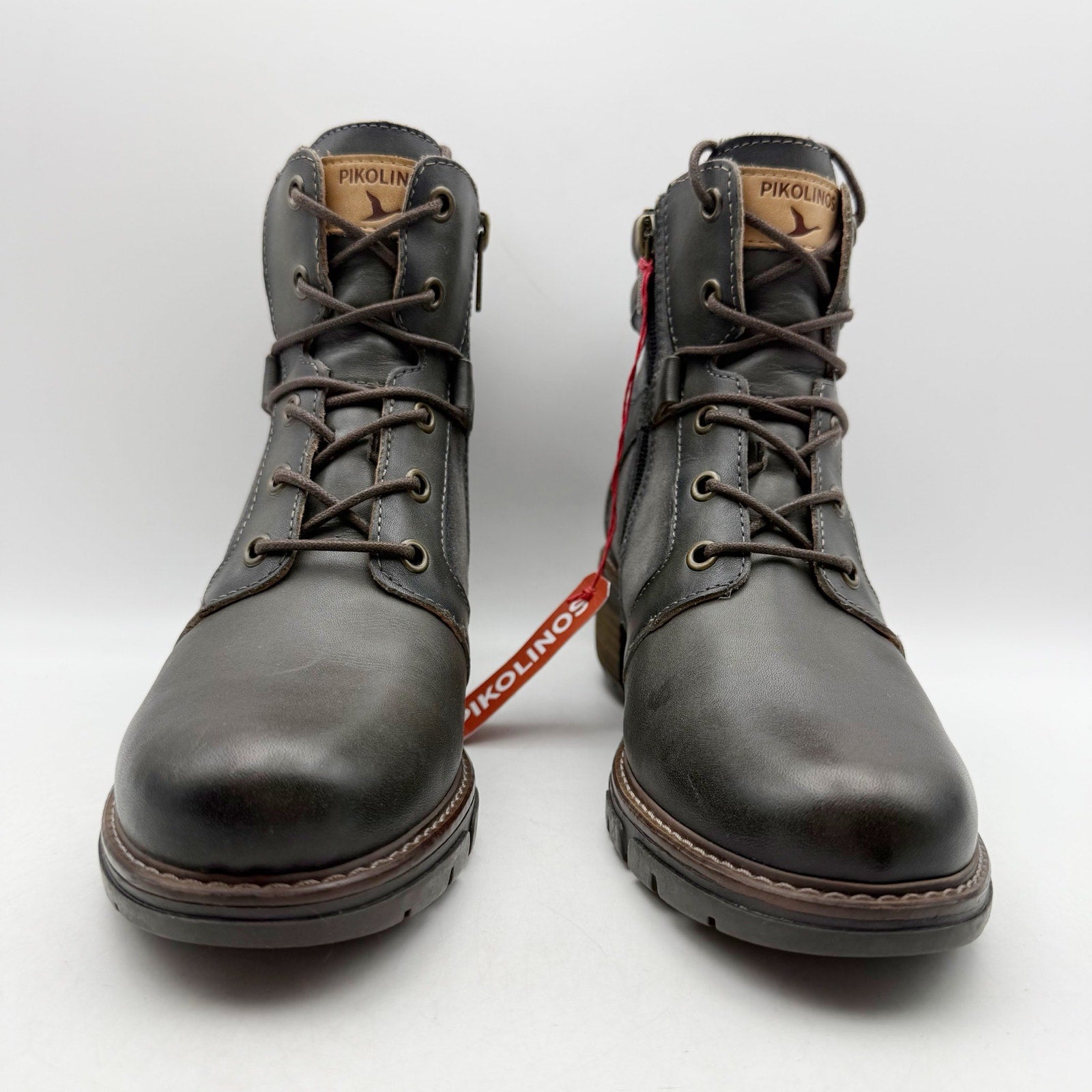 Pikolinos Womens San Sebastian Boots EU 36 US 5.5-6 Grey Calfskin Leather NWOB