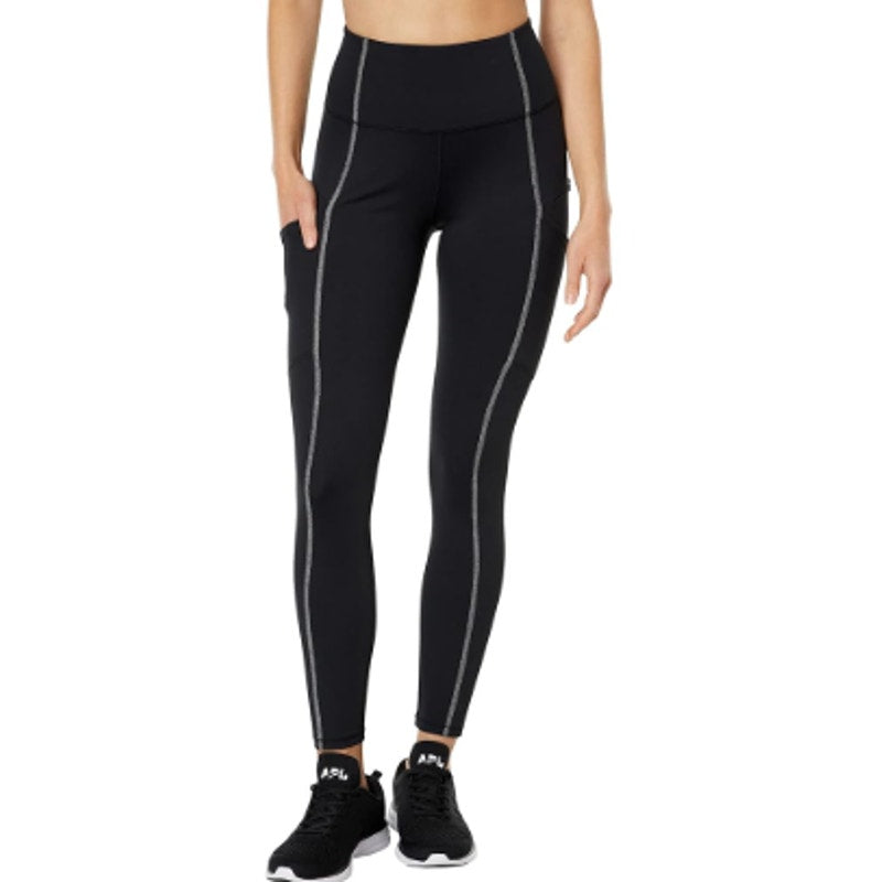 THRIVE SOCIETE Women's Reflective 7/8 Leggings Medium Black Slim Fit NWT