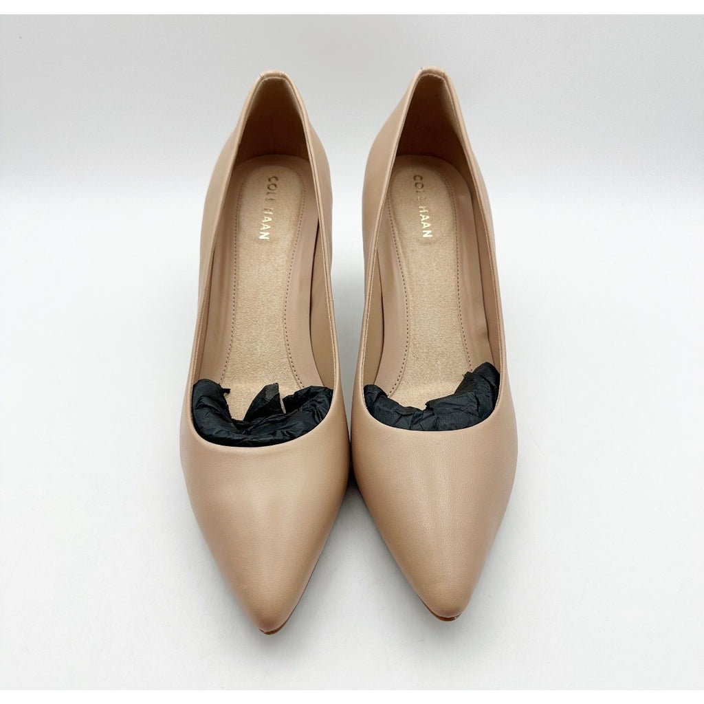 Cole Haan Womens Go-to Park Pump Size 7.5 EU 38 Tan Nude Leather 65 mm Heels NIB