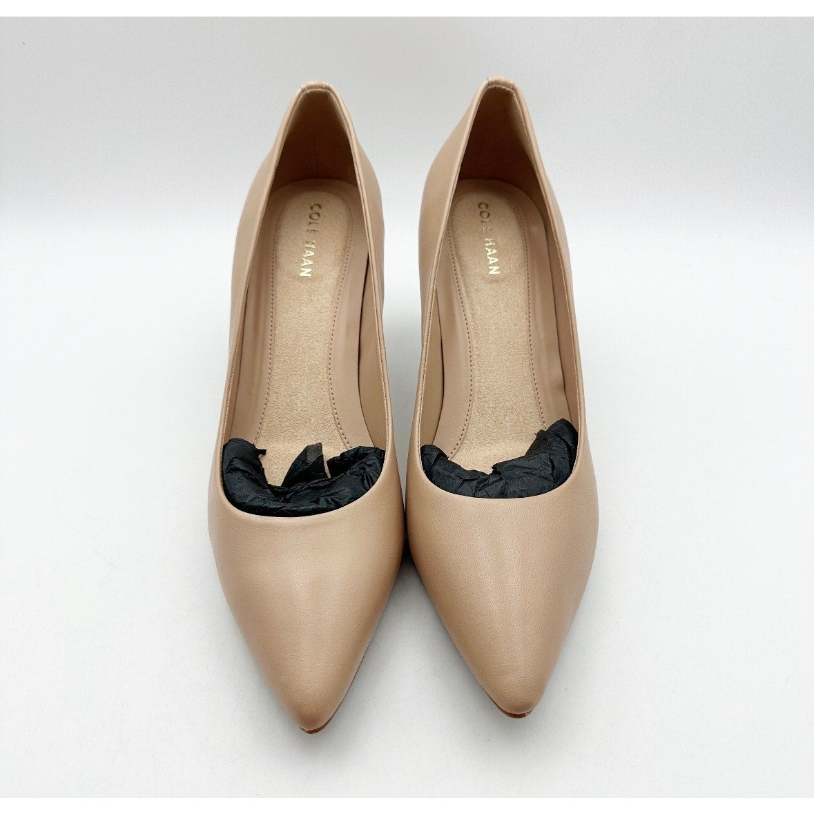 Cole Haan Womens Go-to Park Pump Size 7.5 EU 38 Tan Nude Leather 65 mm Heels NIB