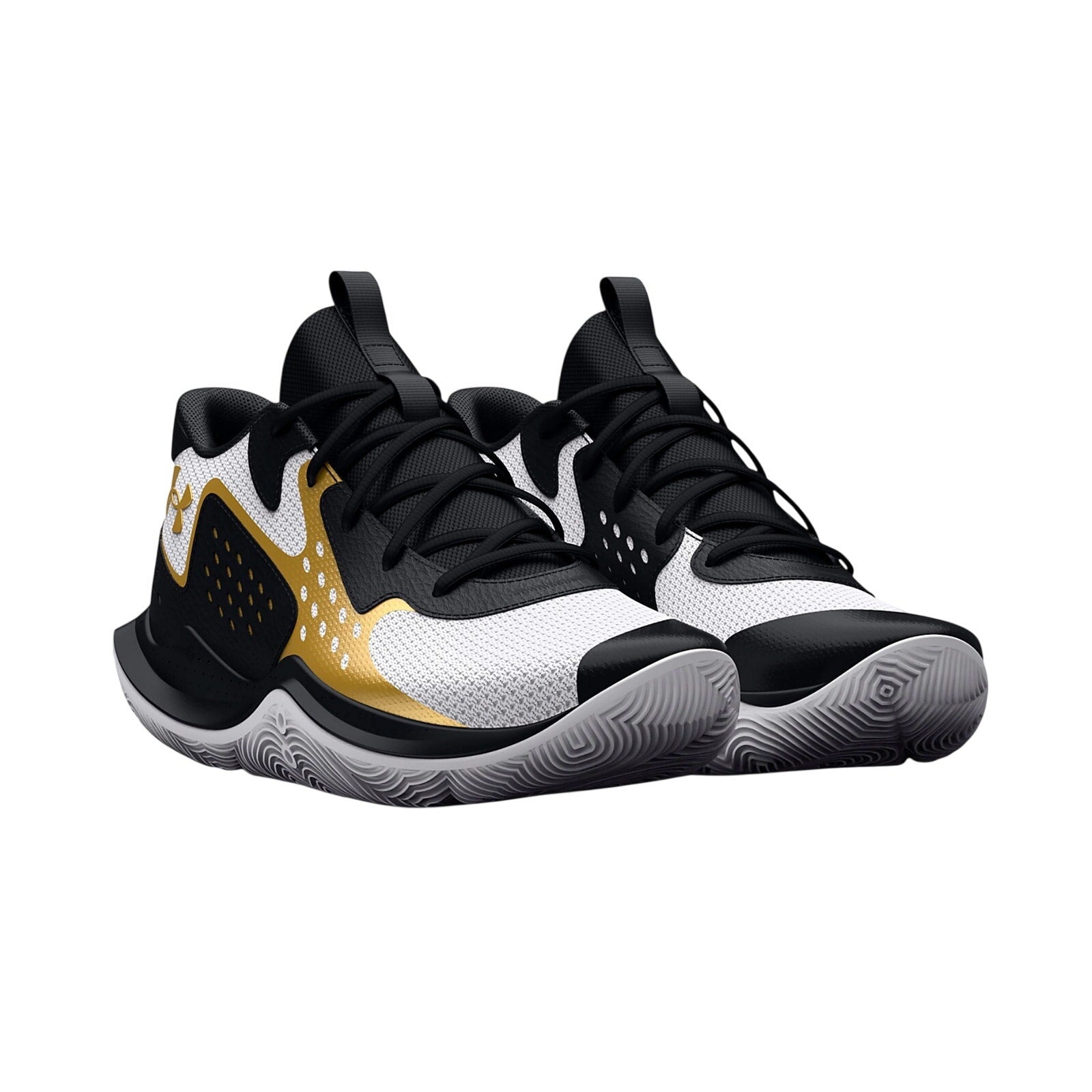 Under Armour Boys GS Jet '23 Basketball Sneakers US 3 YOUTH Black Gold NWOB
