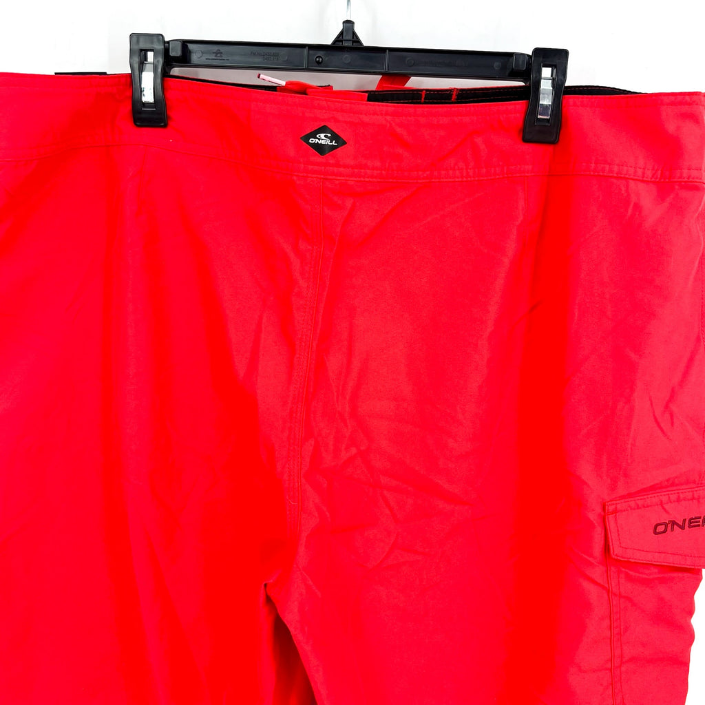 O'NEILL Mens Santa Cruz Solid 2.0 Boardshorts Size 38 Red Drawstring NWT