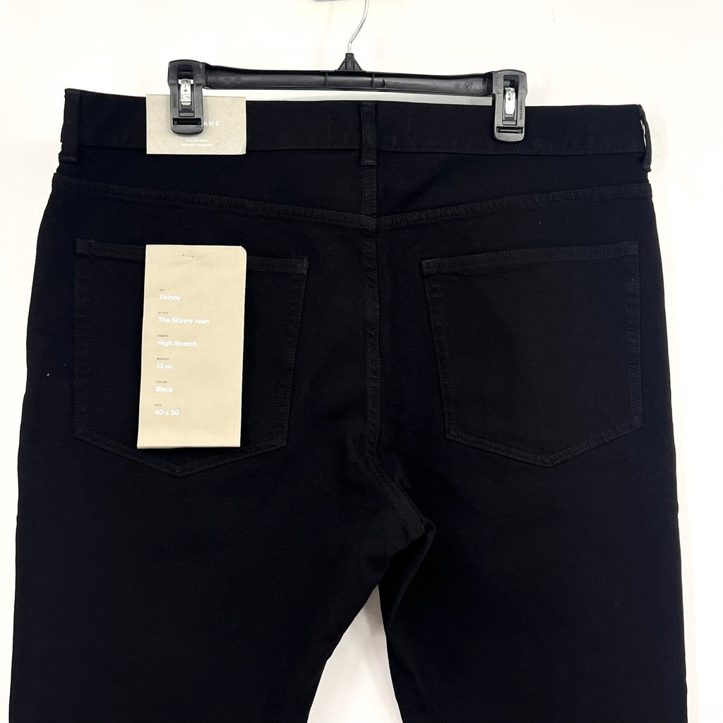 EVERLANE Men's Uniform Skinny Jeans 40x30 4-Way Stretch Organic Cotton Black NWT