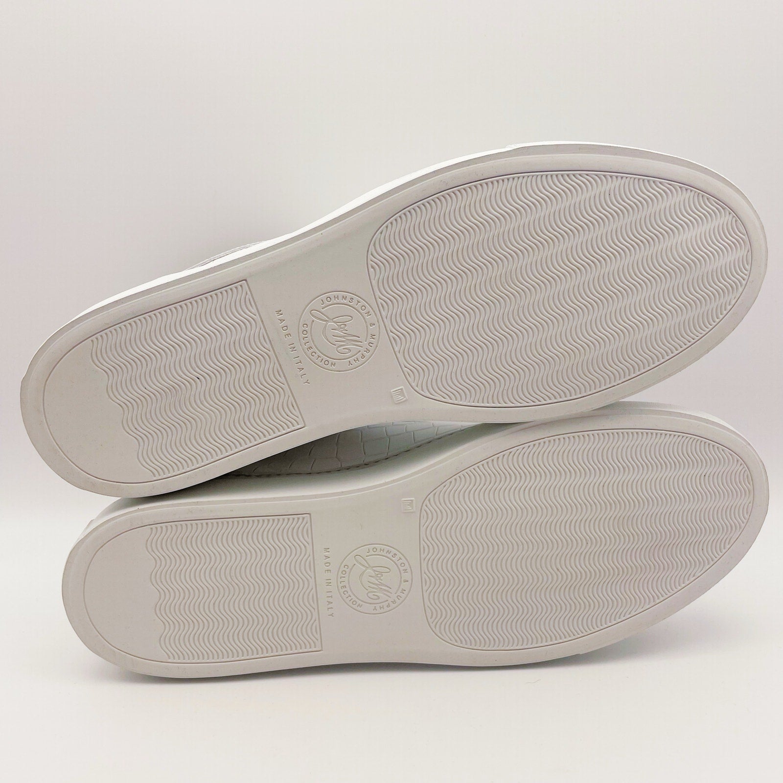 Johnston & Murphy Mens Jake Lace to Toe Casual Sneakers US 8.5 White Leather NIB