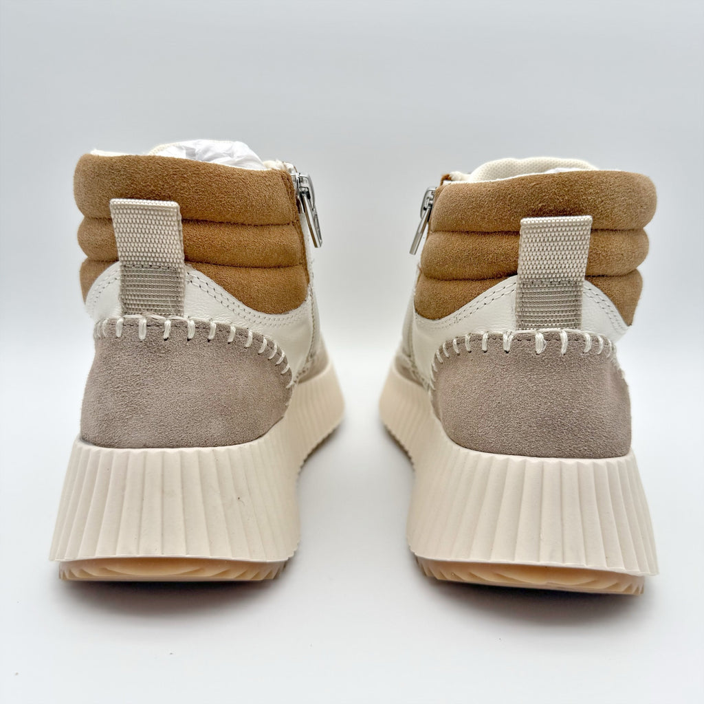 Dolce Vita Womens Daley Hi-Top Casual Sneakers Size 7.5 M Tan White Suede NIB
