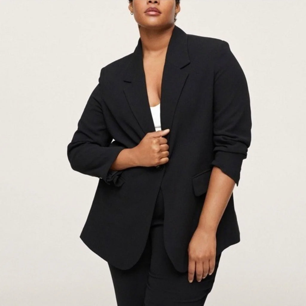 Everlane Womens The Easy Blazer Size 4 Black One Button NWT $128