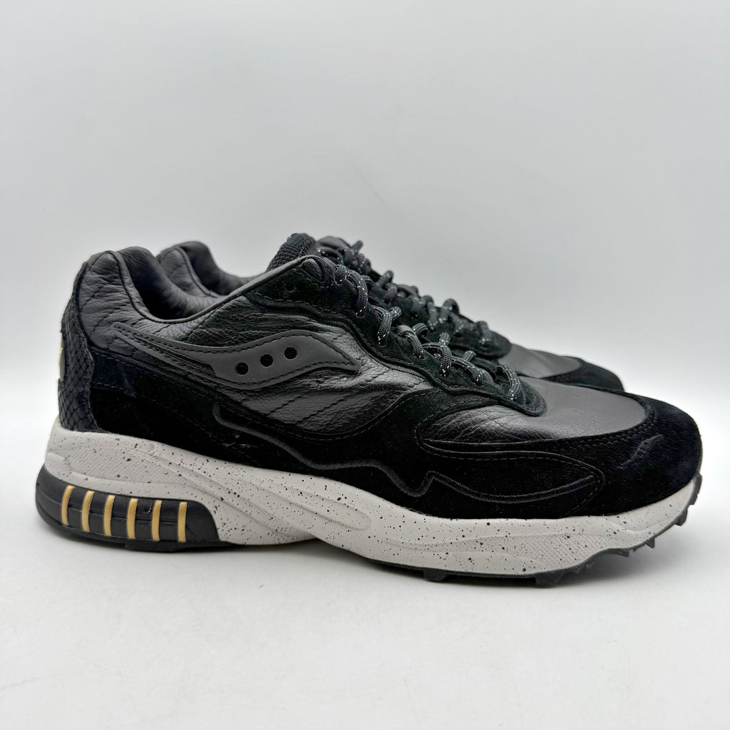 Saucony Mens 3D Grid Hurricane Sneakers US 8 EU 41 Black Suede Athletic NIB