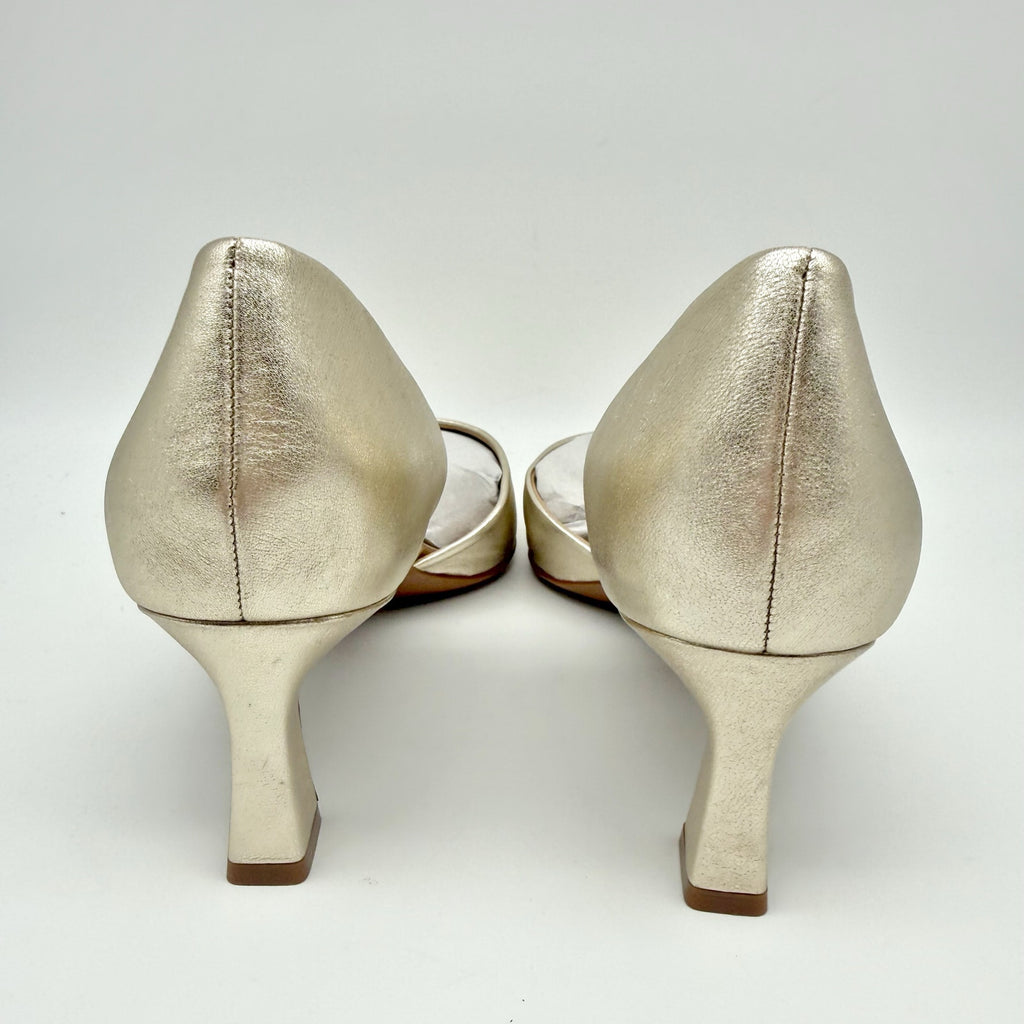 Naturalizer Womens Dalary Pumps Size 12 M EU 43 Champagne Gold Leather NIB