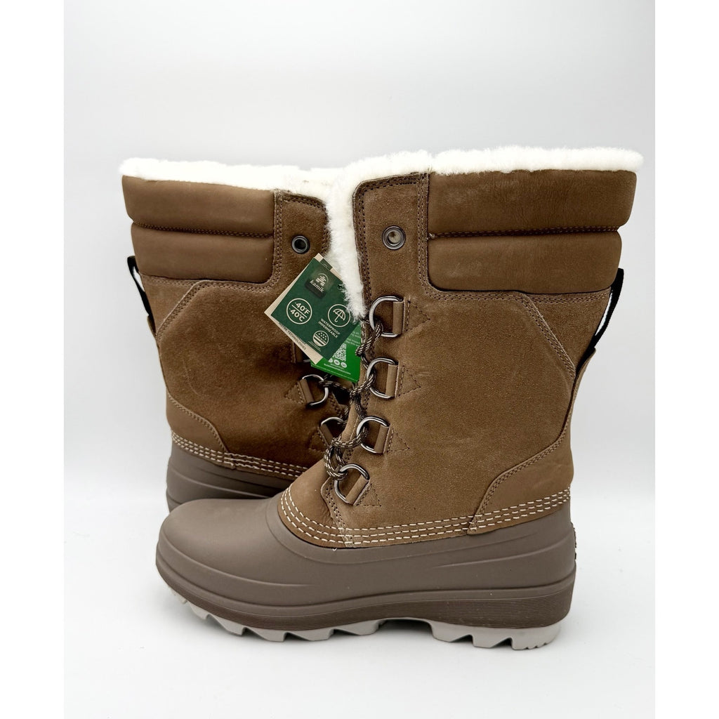 Kamik Women Lauren 11.5" Winter Boots US 10 Brown Leather WP Insulated NWOB