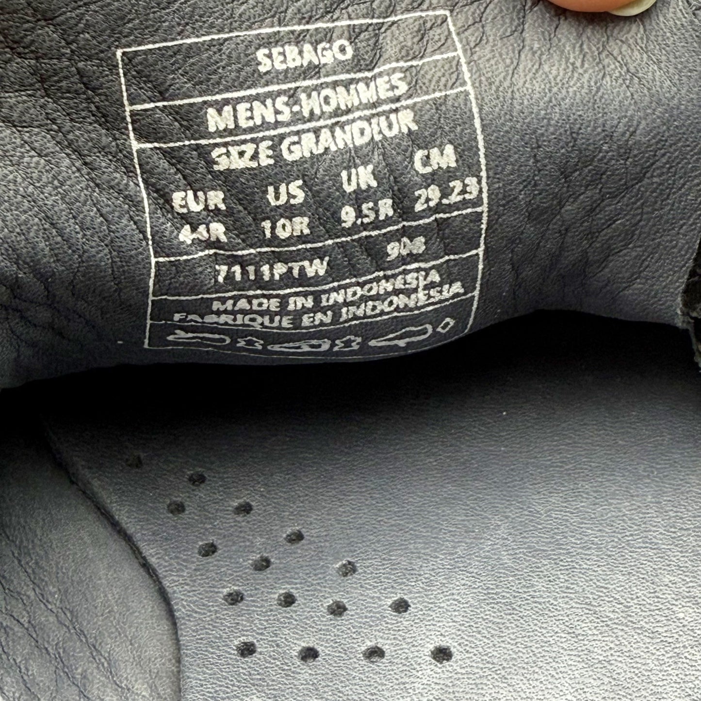 Sebago Mens Portland Roughout Loafers US 10 M Navy Suede Lace Up NWOB