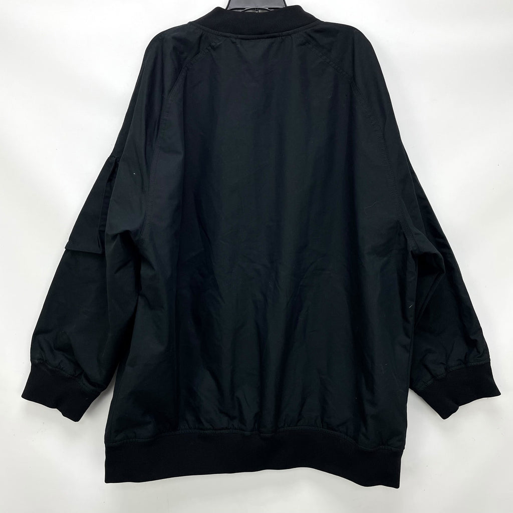 Everlane Womens Cotton Bomber Jacket XL Black Oversized Boxy NWT