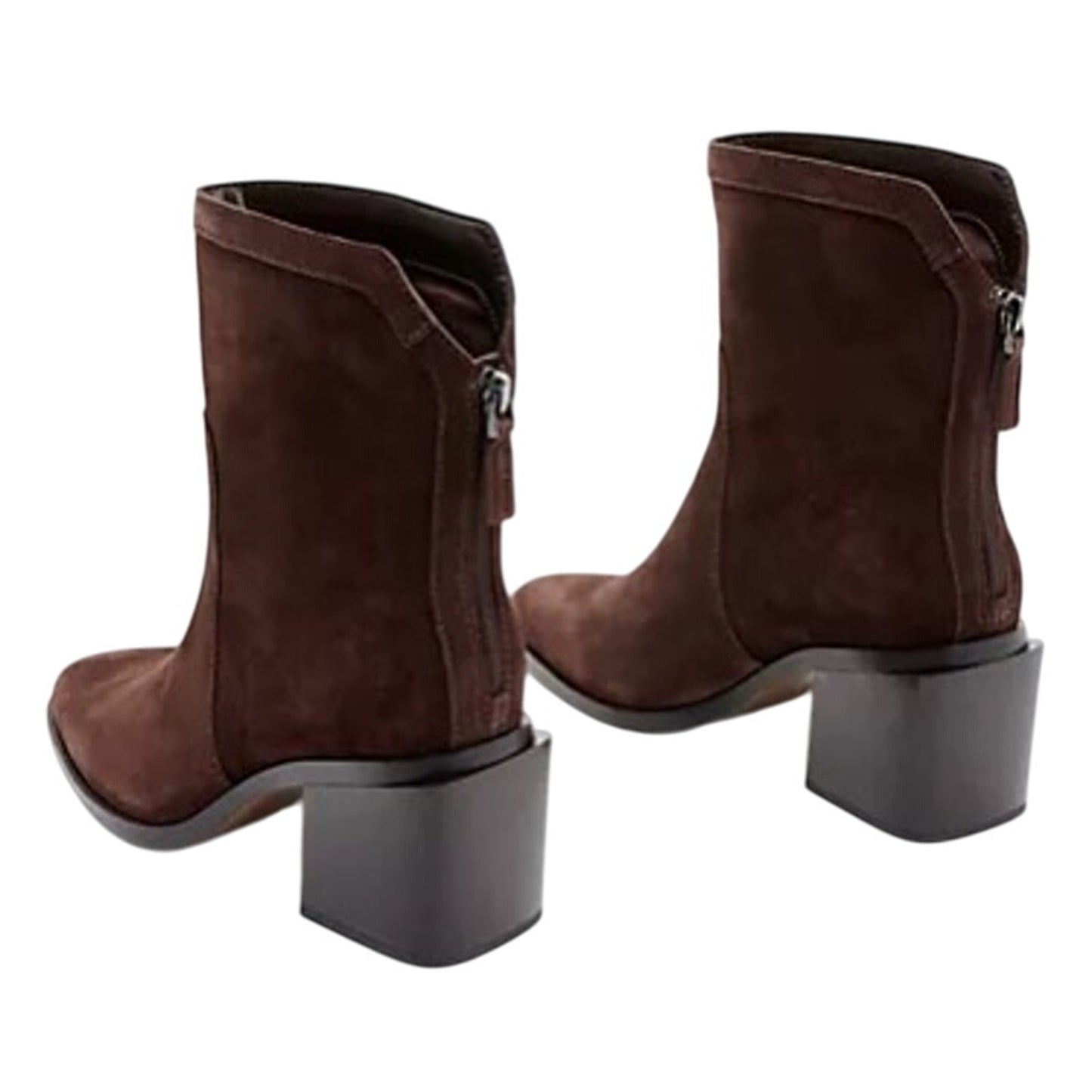 Vince Camuto Womens Kortimy Heeled Ankle Boot US 8 Wide EU 39 Brown Suede NIB