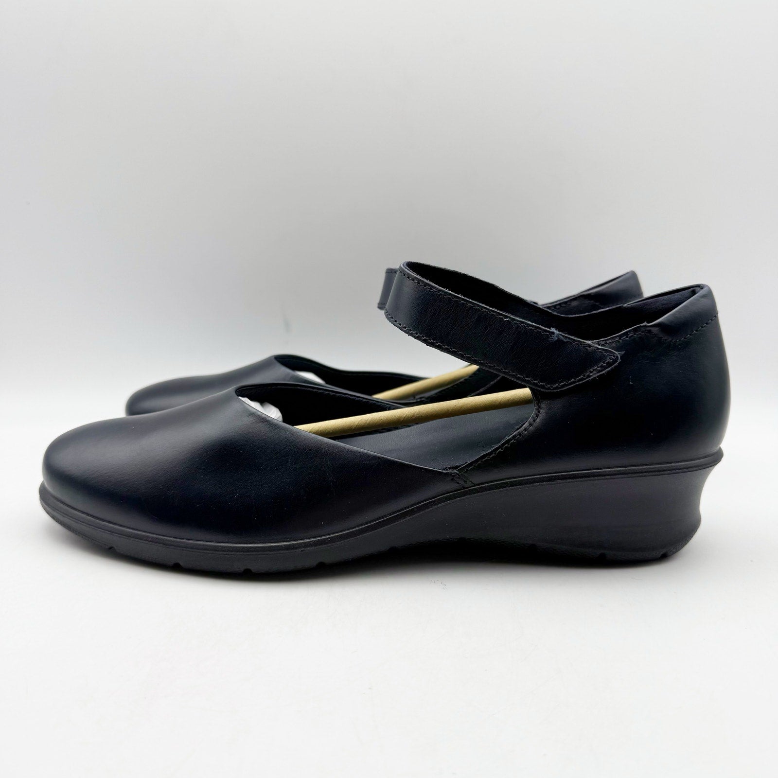 ECCO Womens Felicia Mary Jane Shoes EU 40 US 9-9.5 Blue Leather Flats NWOB