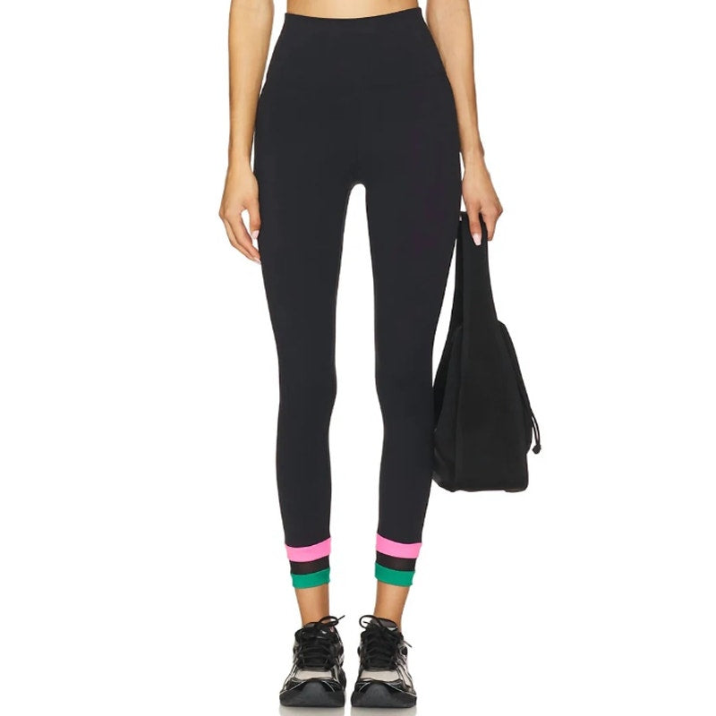 BEACH RIOT Women's Asher 7/8 Leggings Medium Black Colorblock Athletic NWT