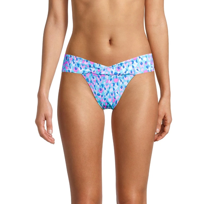 LILLY PULITZER Trey Bikini Bottoms Size 6 Blue Ibiza Hottie Dottie Swim NWT