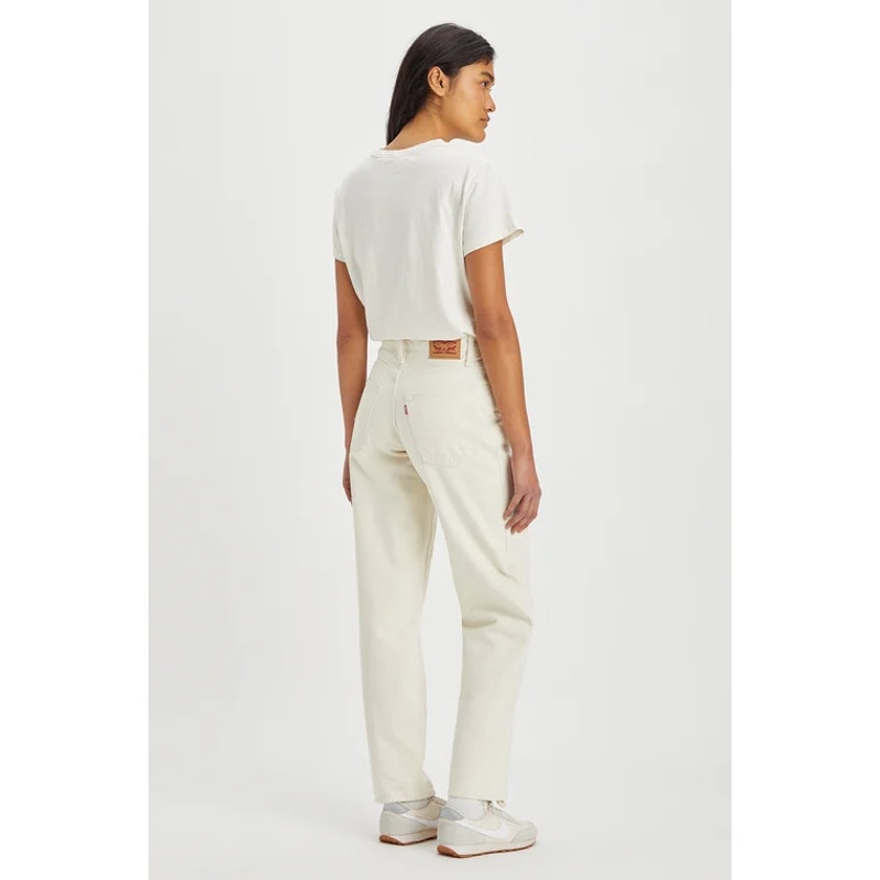 LEVI'S Womens 94 Baggy Jeans 29x31 US 8 Cream Straight Mid Rise NWT A35100025