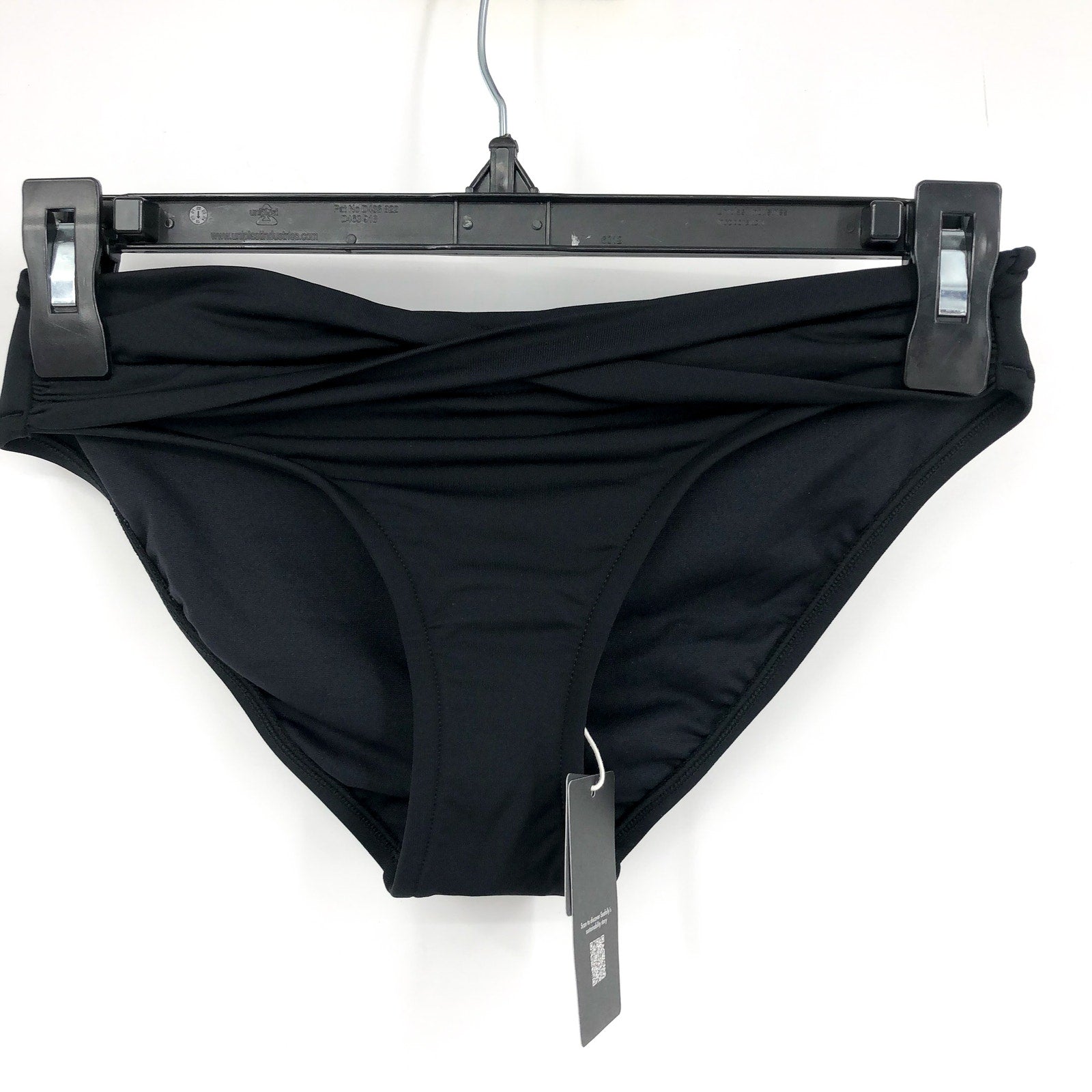 SEAFOLLY Women's Bikini Set Size 2 Black Halter Bandeau & Twist Band Hipster NWT