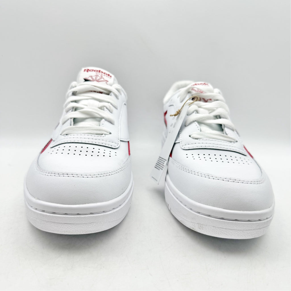 Reebok Womens Club C Double Sneaker SIZE 9 EU 40 White Red Leather NWT
