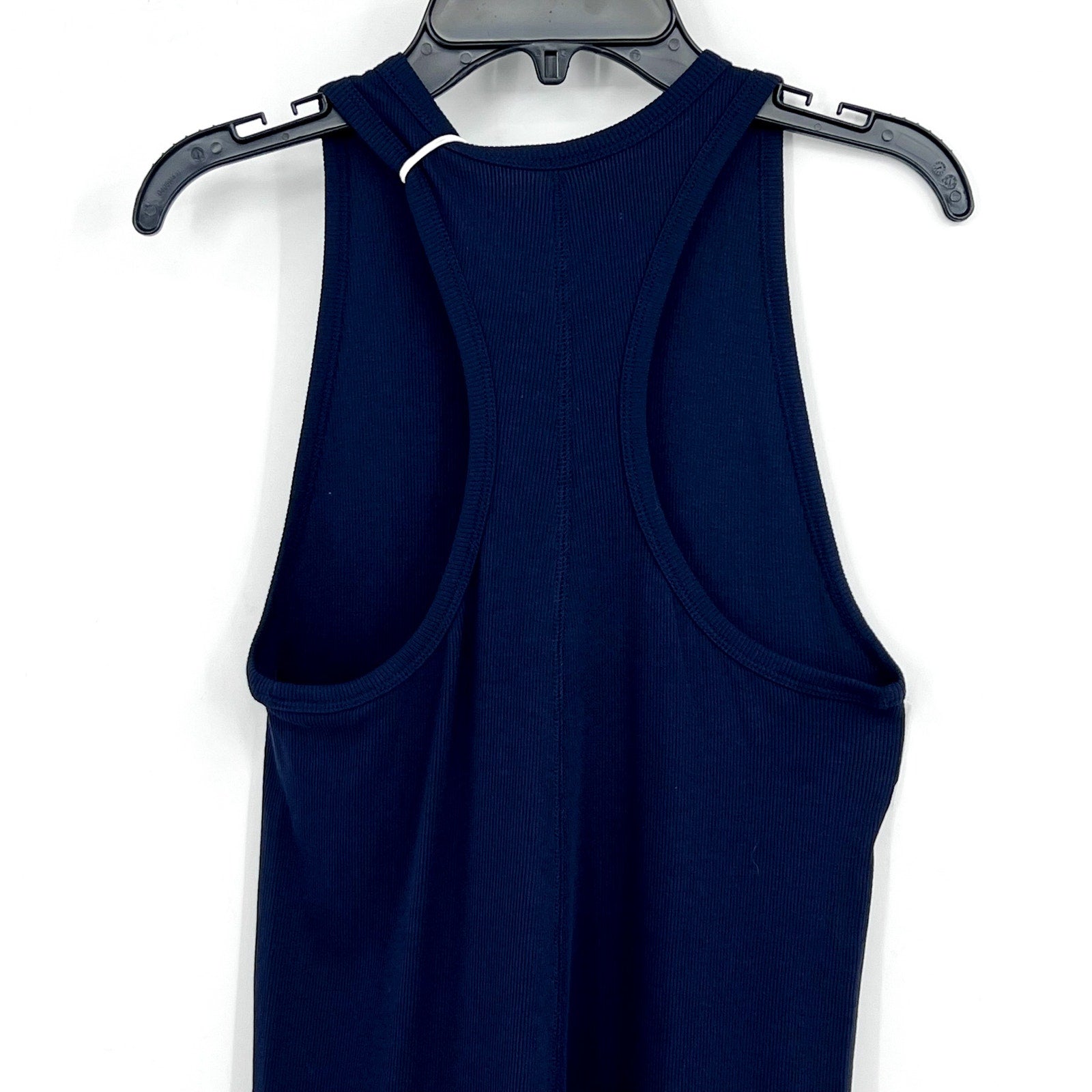 EVERLANE Women's The Luxe Rib Racerback Tank Medium Navy Blue Supima Cotton NWT