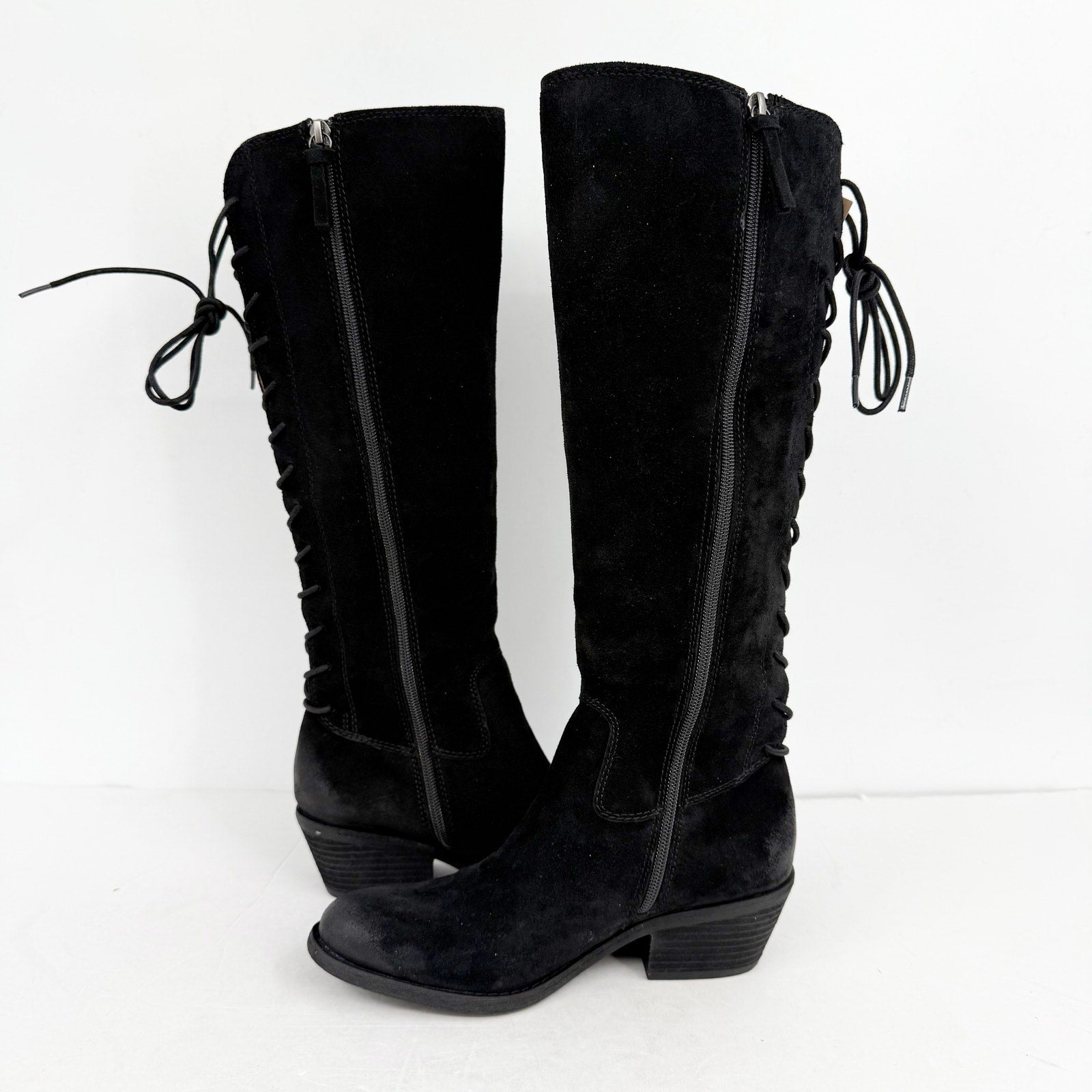Sofft Womens Sharnell ll Knee High Boot US 7 M EU 39 Black Suede Waterproof NWOB