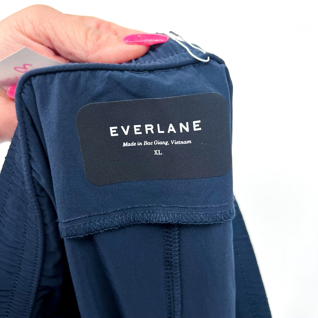 EVERLANE Men's The Sport Shorts XL Navy Blue Drawstring Casual NWOT
