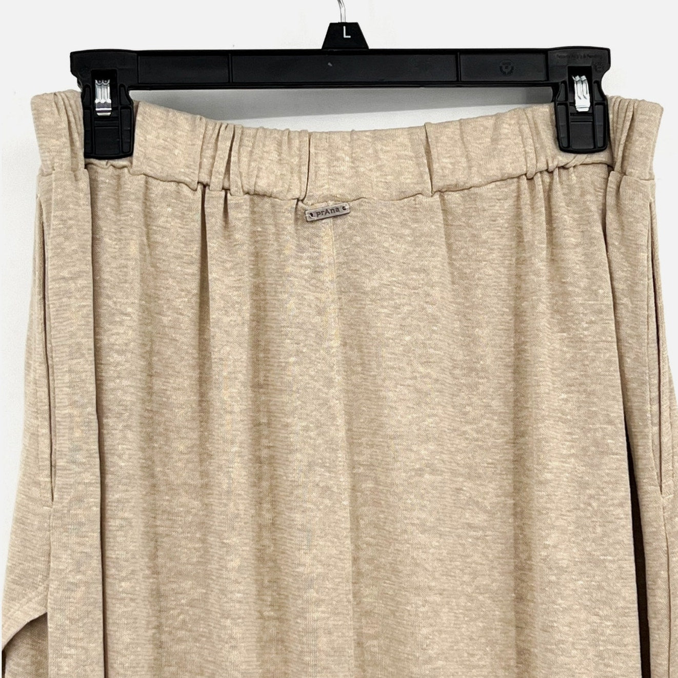 PRANA Women's Tidal Wave Midi Skirt XS Sand Beige High Low Knit NWT