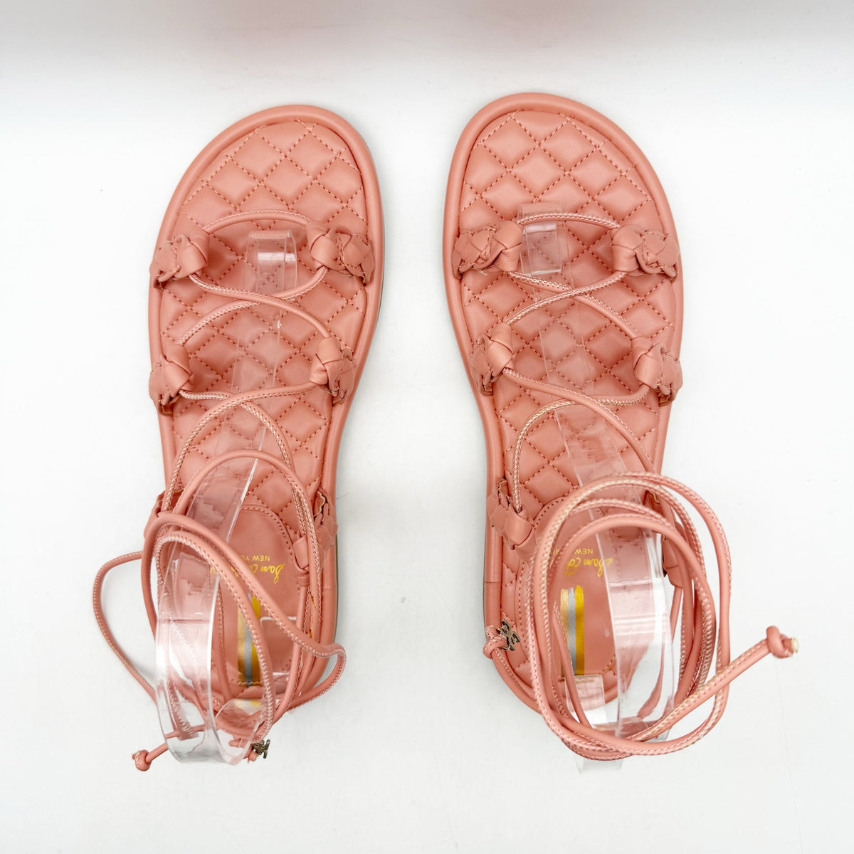 Sam Edelman Womens Zariah Sandals Size 8.5 M EU 38.5 Pink Strappy Lace Up NIB