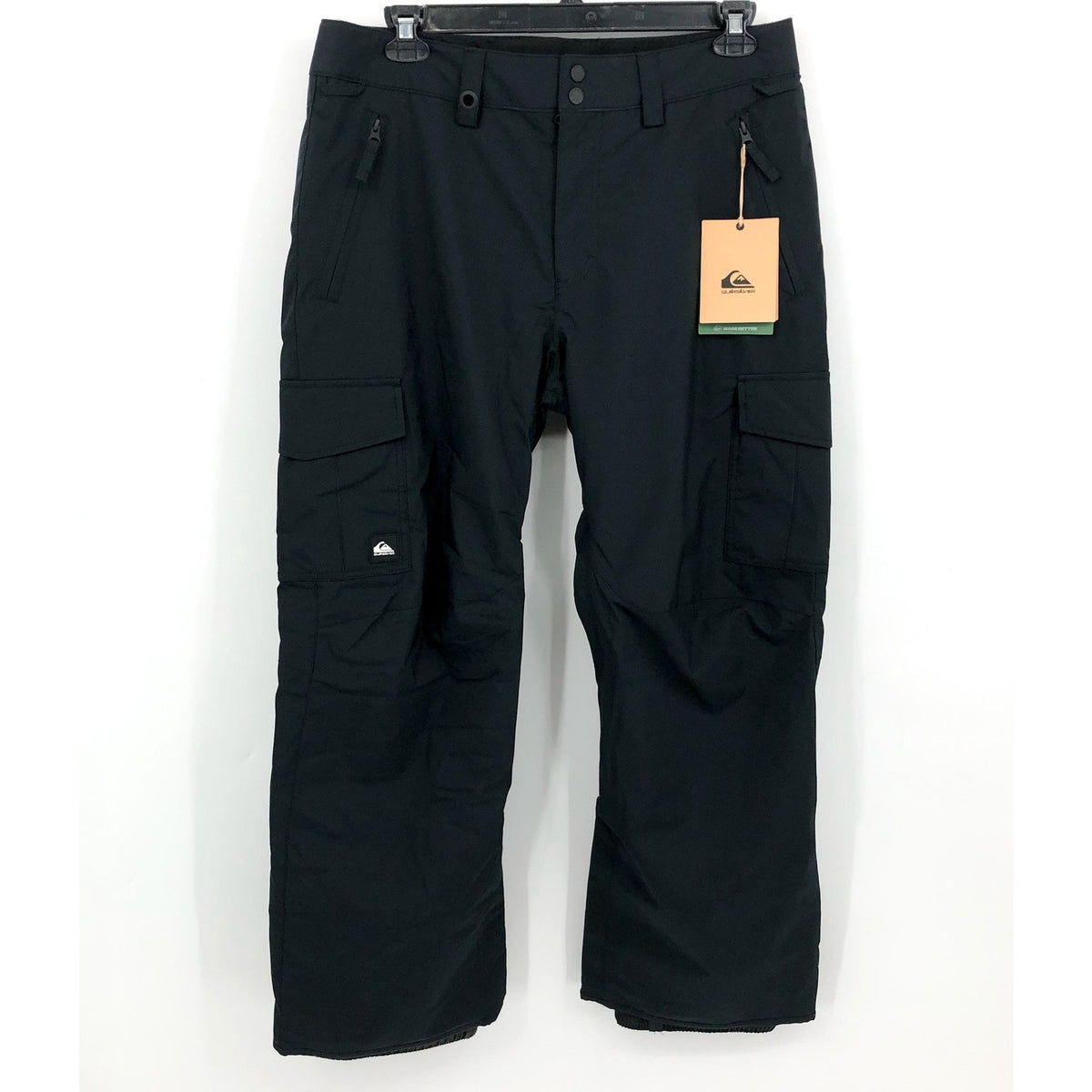 QUICKSILVER Men's Porter Snow Pants Large Black Waterproof Outdoor NWT