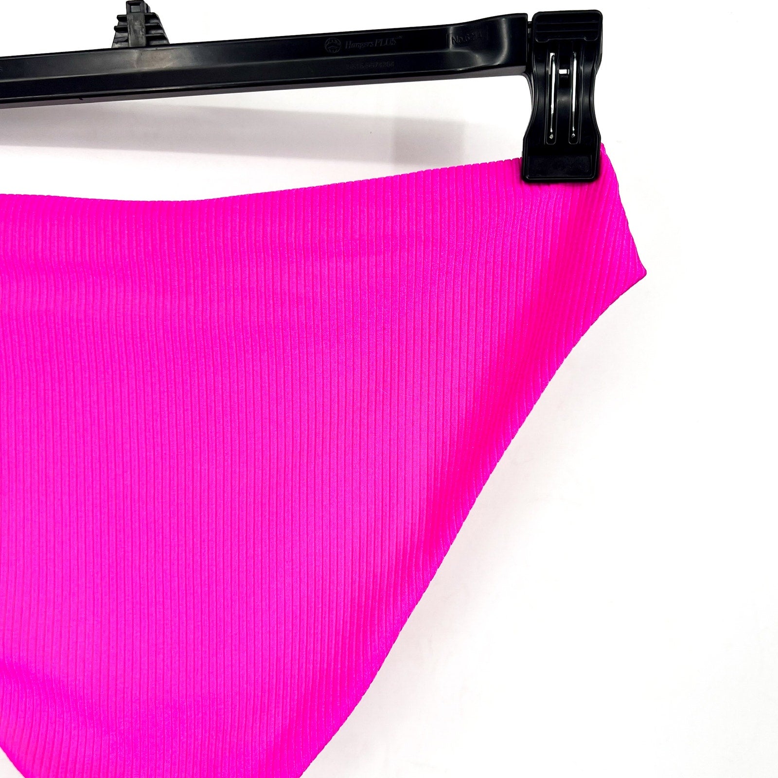 BECCA Women's Monte Carlo Gracie Hipster Bikini Bottom Large Azalea Pink Rib NWT