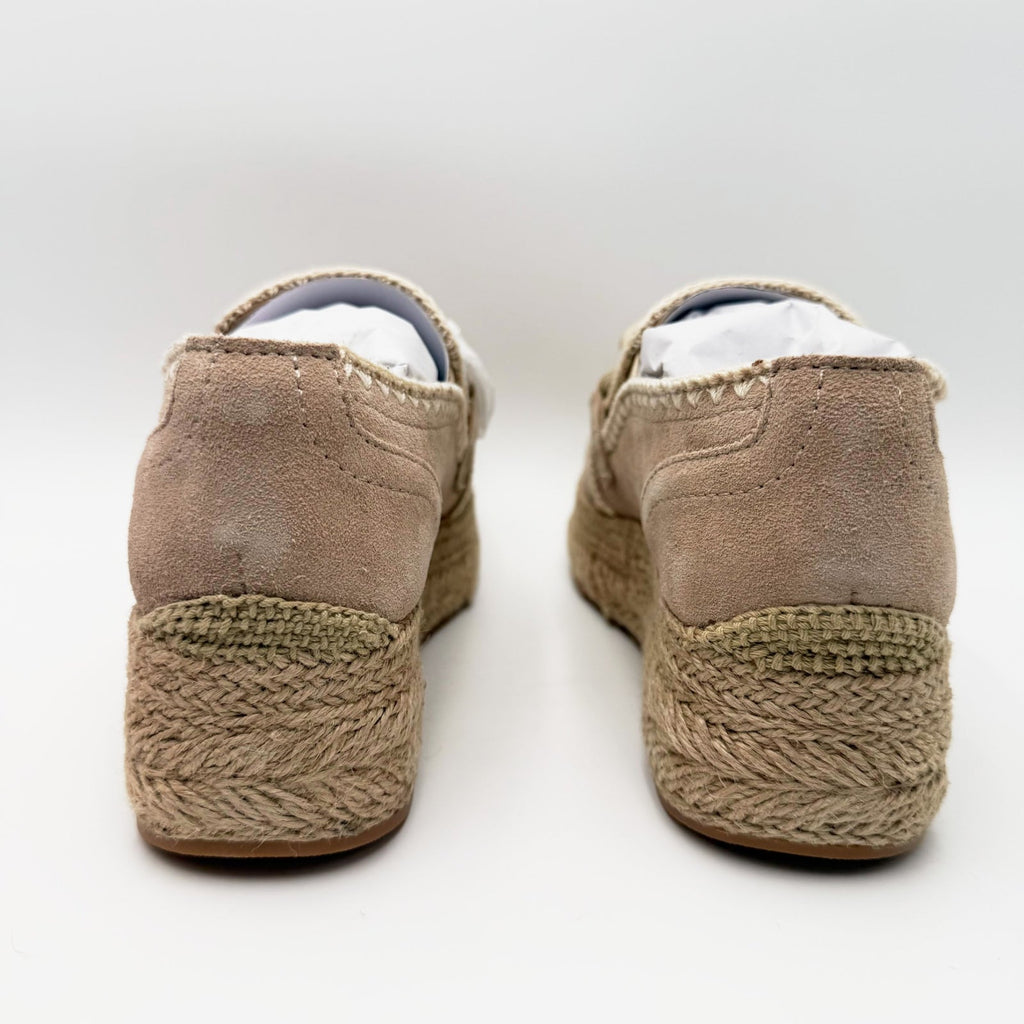 Dolce Vita Womens Jhenee Platform Espadrille Loafers Size 8.5 Beige Suede NIB
