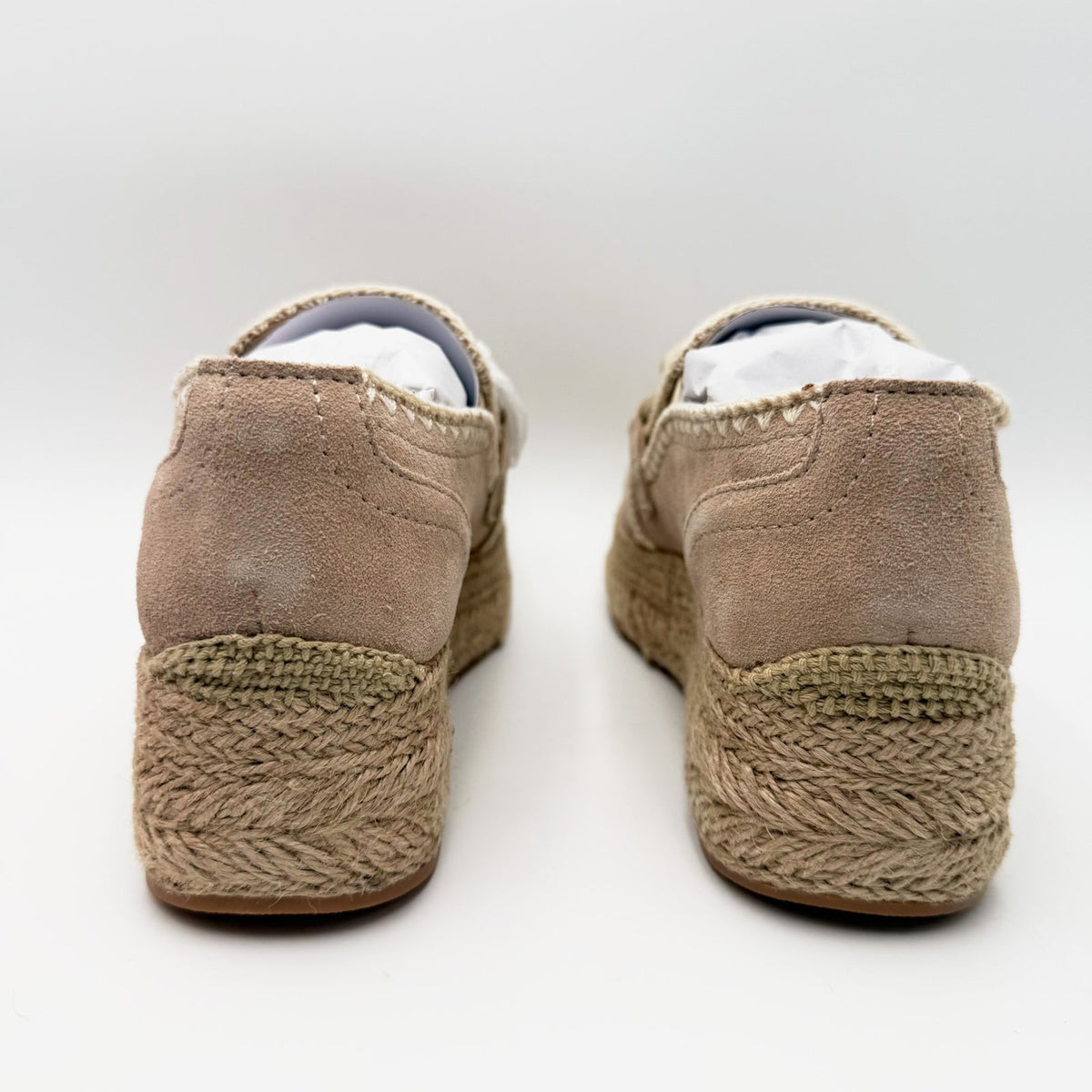 Dolce Vita Womens Jhenee Platform Espadrille Loafers Size 8.5 Beige Suede NIB
