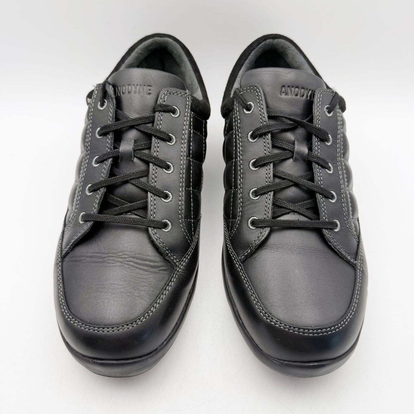 Anodyne Womens No. 75 Casual Sport Sneaker US 9.5 Wide EU 39.5 Black Leather