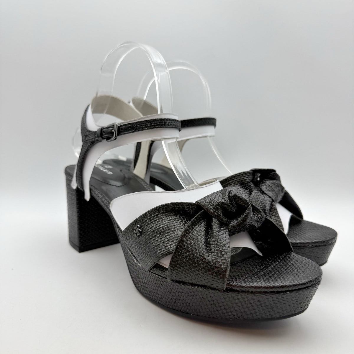 Bandolino Womens Prezley Heeled Sandals Size 10 M EU 40.5 Black Party NIB