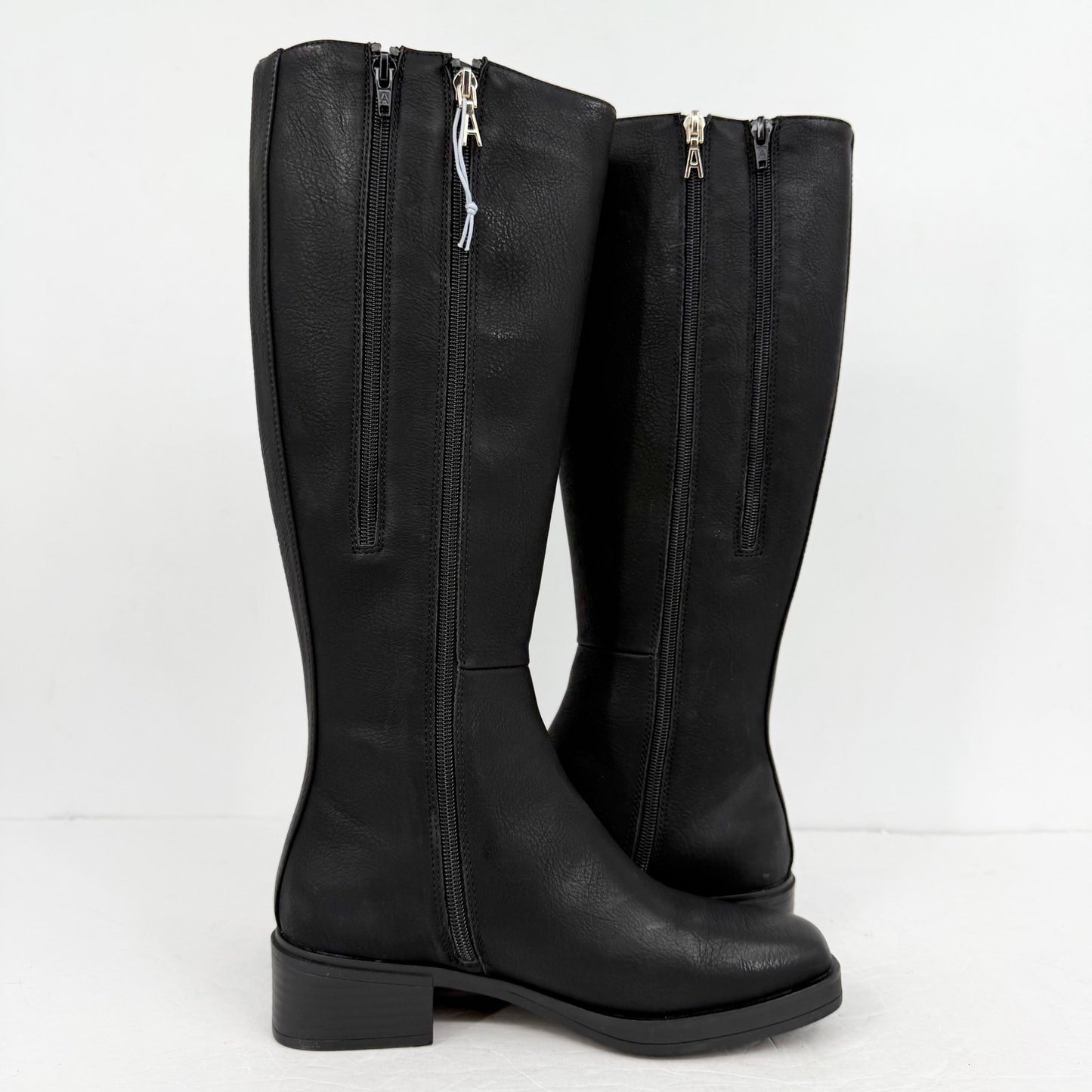 Aerosoles Womens Daria Knee High Boots US 7 M Black Vegan Leather NIB