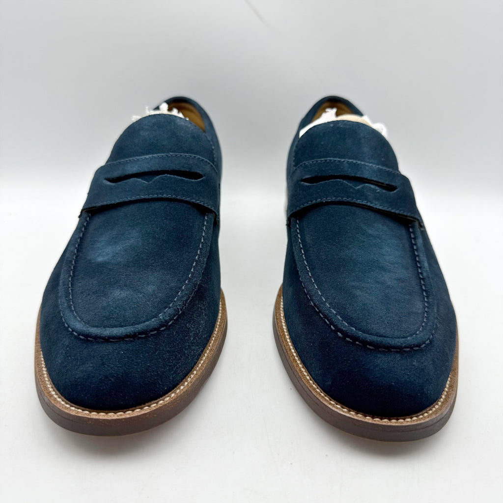 Florsheim Mens Rucci Penny Loafers Size 7 M EU 40 Navy Blue Suede NIB