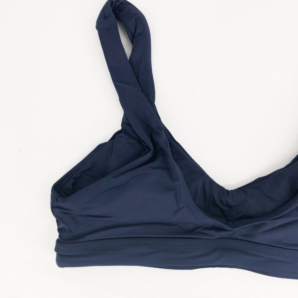ANDIE SWIM Women's The Ventura Swim Top 3XL Navy Blue Scoop Neck NWT