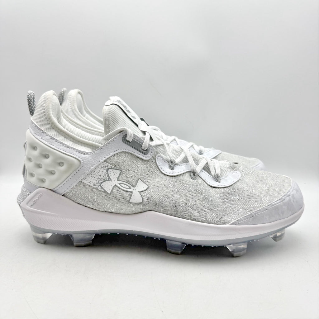 Under Armour Mens Harper 8 Elite Baseball Cleats Size 6.5 EU 39 White Grey NWOB