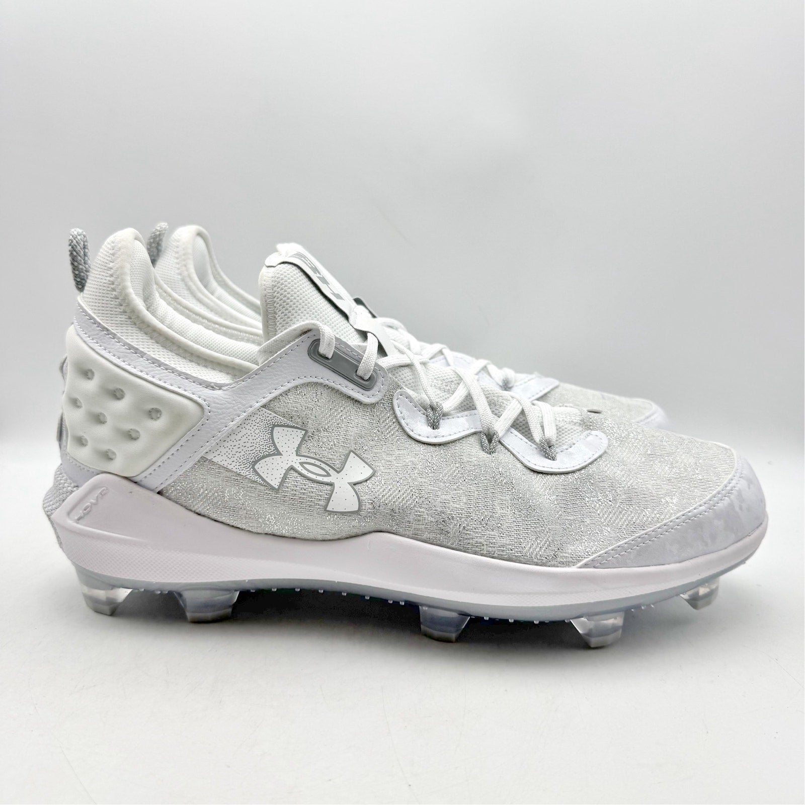 Under Armour Mens Harper 8 Elite Baseball Cleats Size 6.5 EU 39 White Grey NWOB