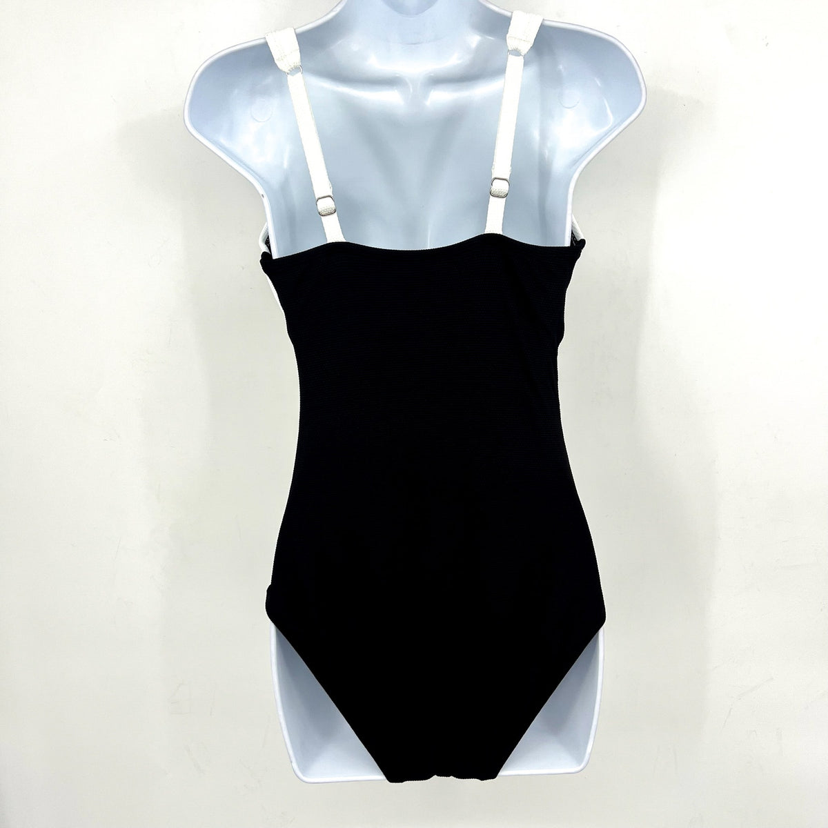 TOMMY BAHAMA Island Cays Tie-Front One-Piece Swimsuit Size 8 Black White NWT