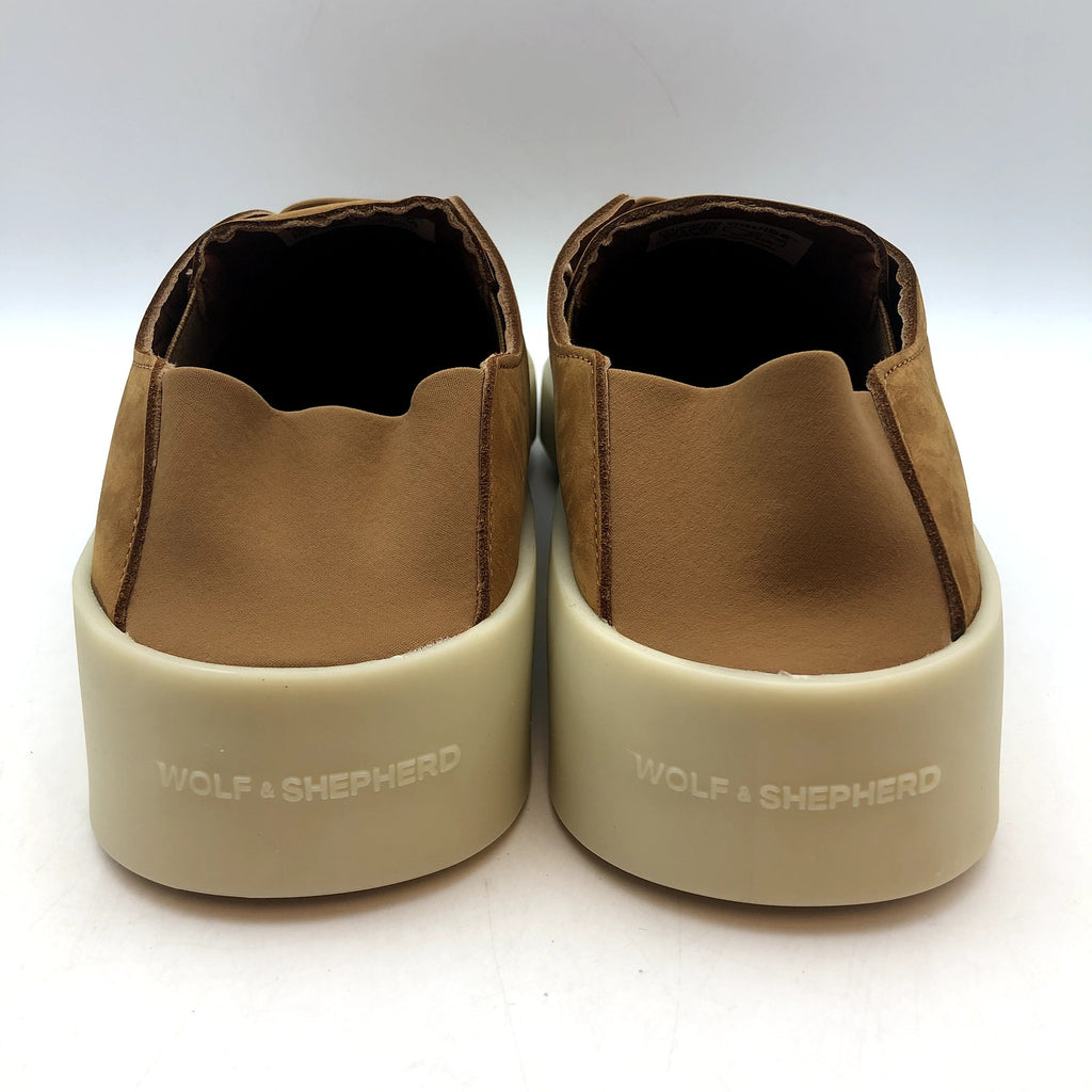 Wolf & Shepherd Cruise Ace Slip On Sneakers Womens 8 Mens 6.5 Tan Sandstorm NIB