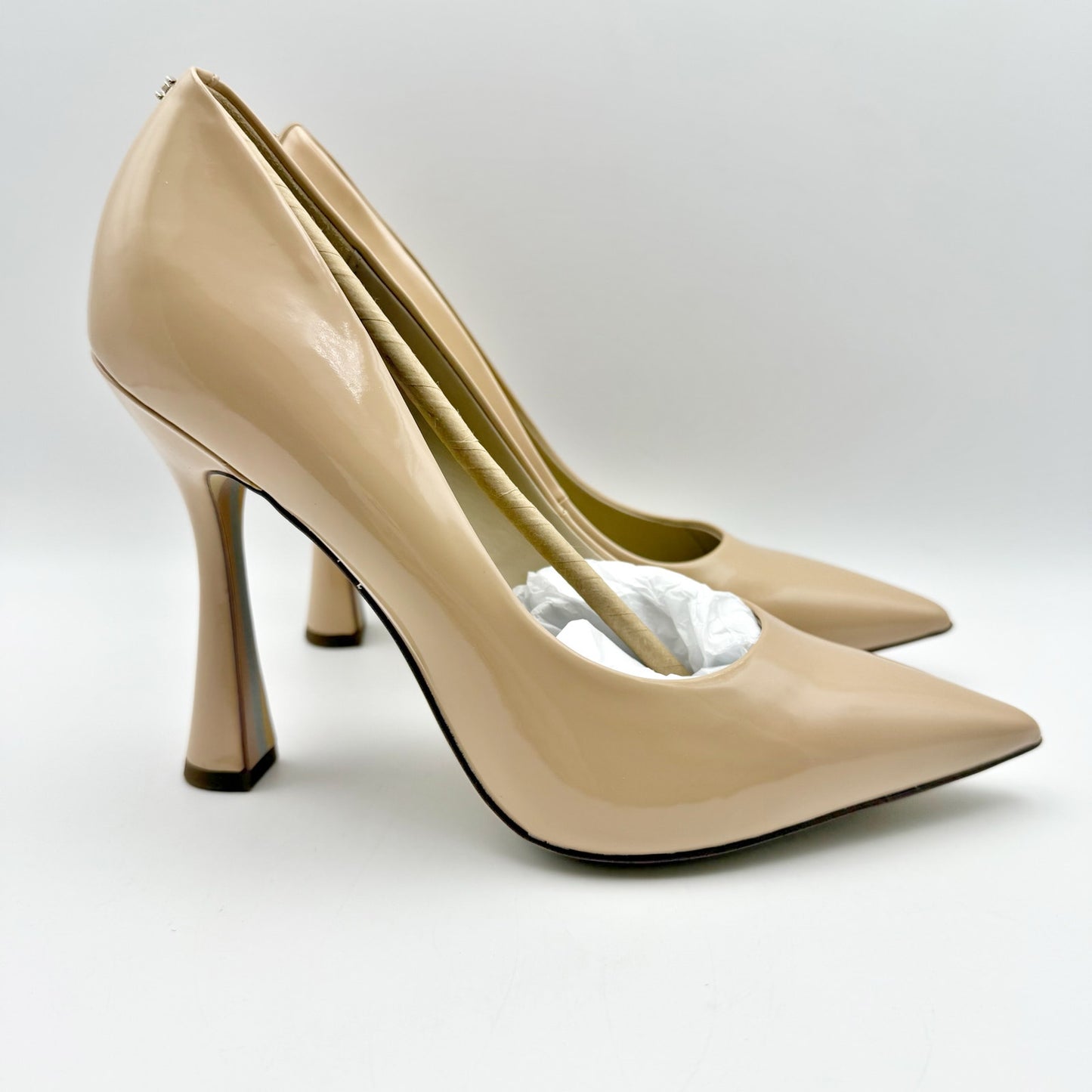 Sam Edelman Womens Antonia Pumps US 7.5 M EU 37.5 Beige Patent Leather NIB