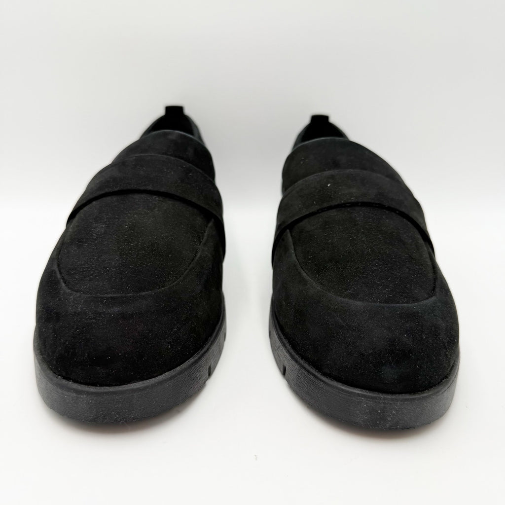 Rockport Womens Ramone Loafers Size 10.5 Wide Black Suede Leather NWOB