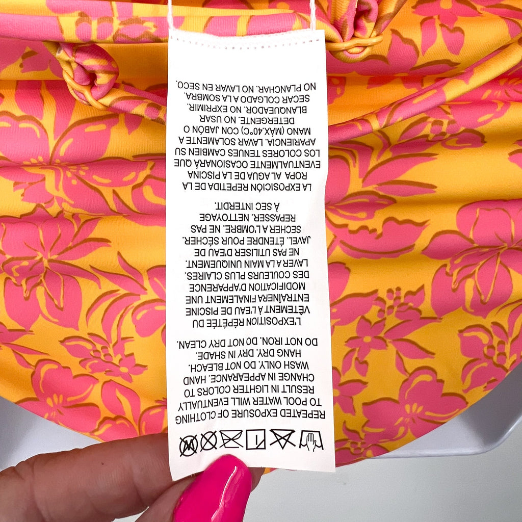 ROXY Big Girls Island Time One-Piece Swimsuit Size 16 Orange Golden Rays NWT